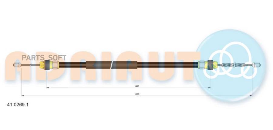 Трос Ручника Бараб ADRIAUTO 4102691