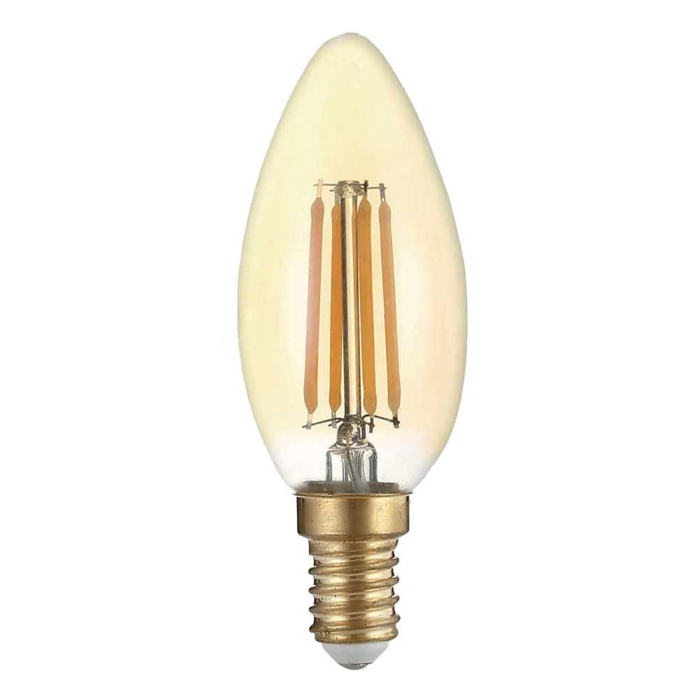 фото Лампа светодиодная hiper thomson led filament candle 7w 695lm e14 2400k gold