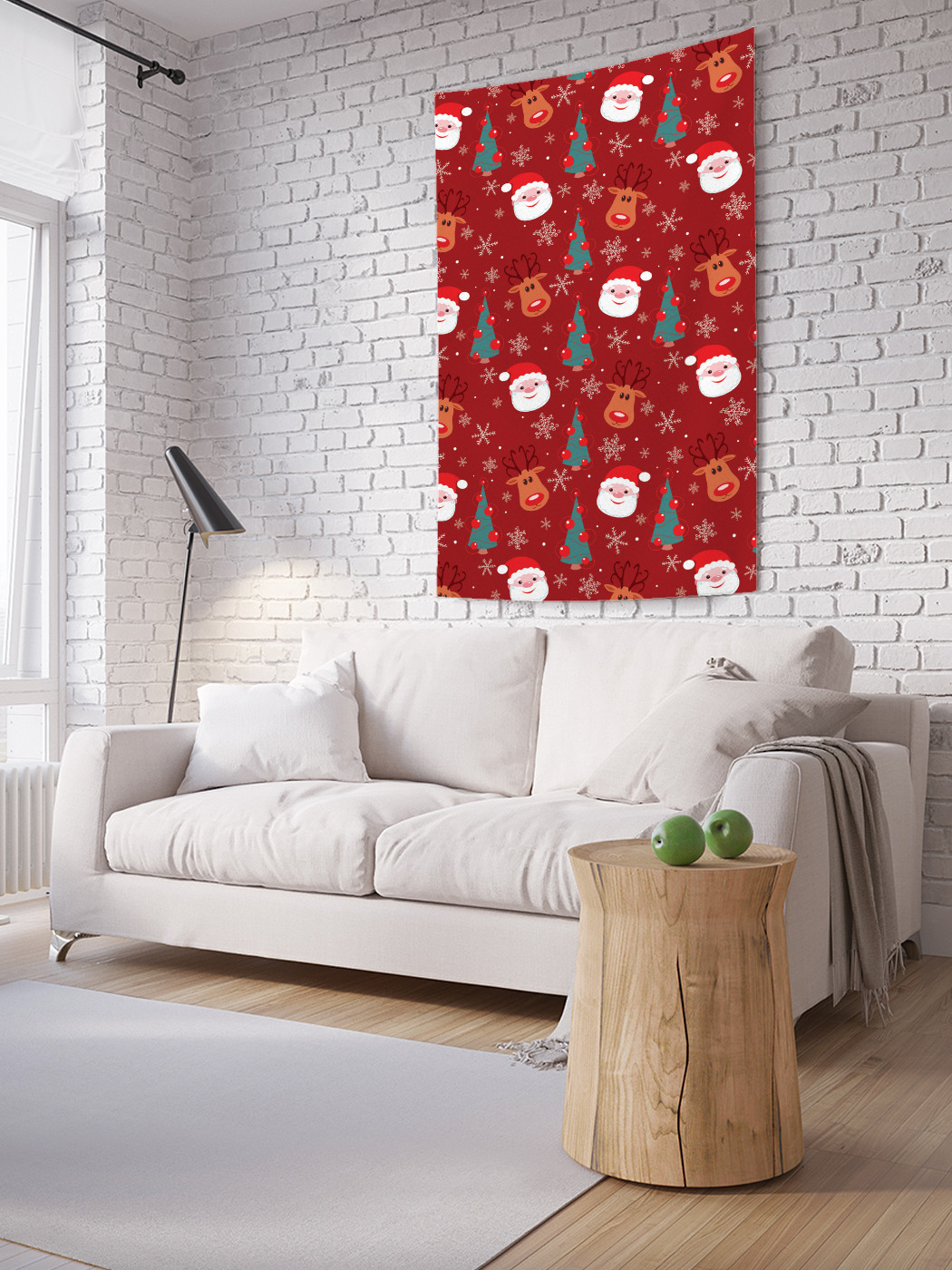 

Вертикальное фотопанно на стену JoyArty Санта в снежинках 150x200 см, Санта в снежинках