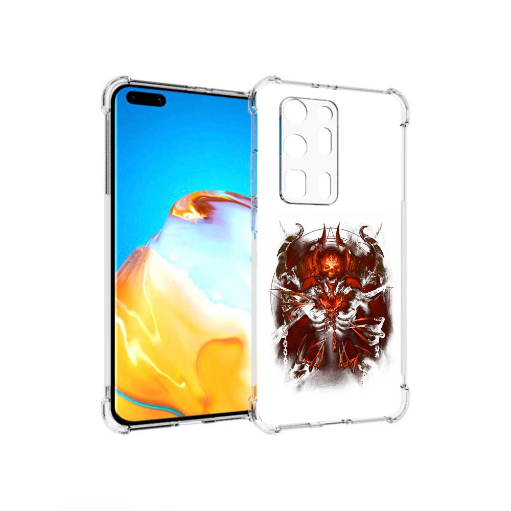 

Чехол MyPads Tocco для Huawei P40 Pro+ яркий демон, Прозрачный, Tocco