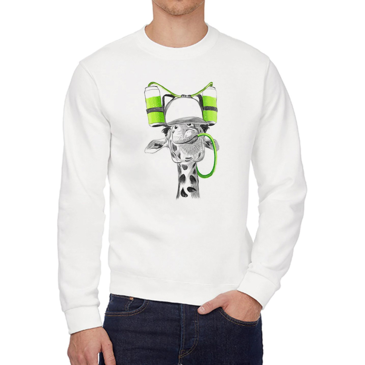 

Свитшот унисекс CoolPodarok W015603 белый 58 RU, 8W015603