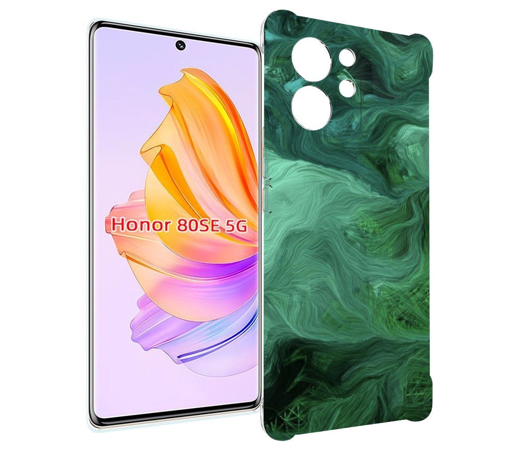 

Чехол MyPads зеленые нити для Honor 80 SE, Прозрачный, Tocco