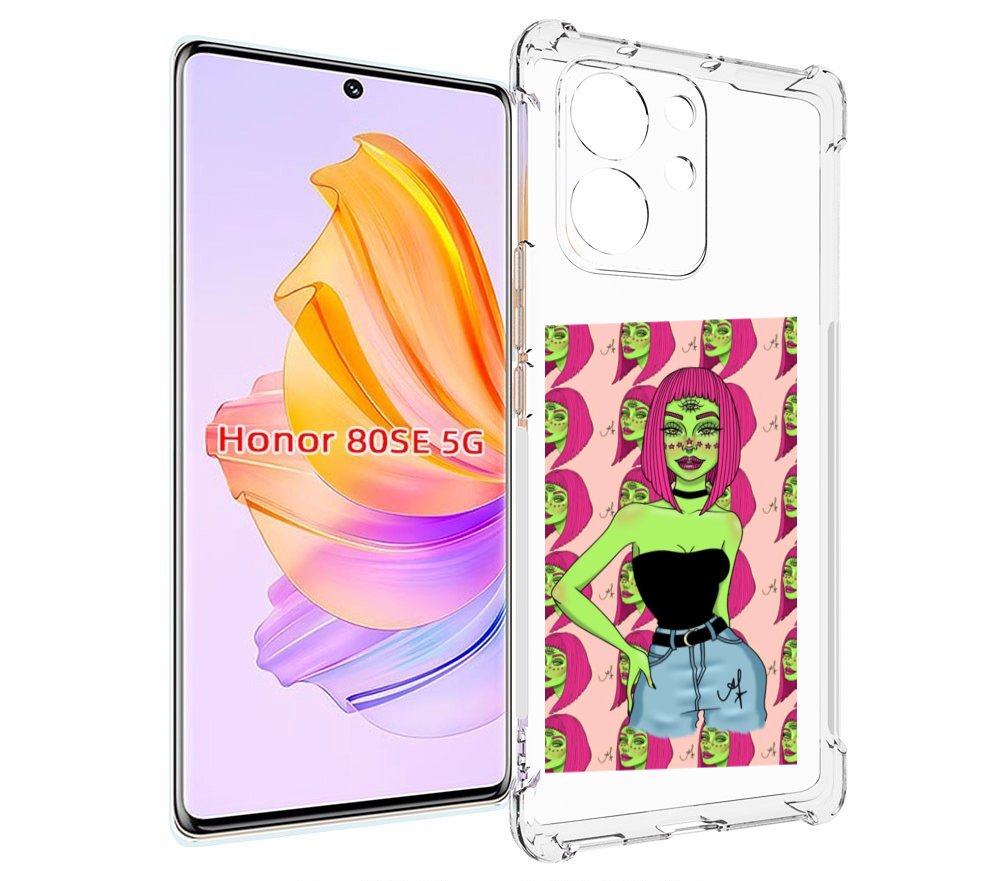 

Чехол MyPads зеленая-девушка-с-глазом женский для Honor 80 SE, Прозрачный, Tocco
