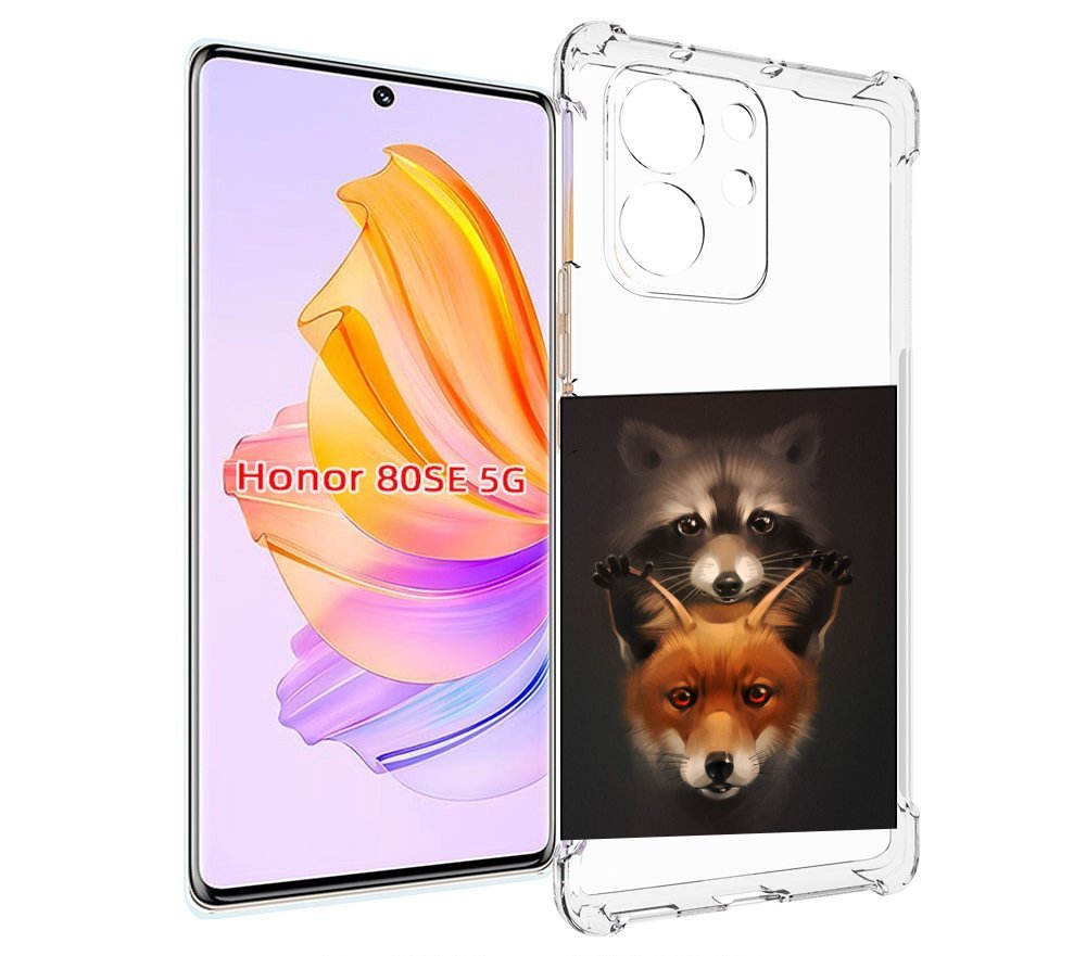

Чехол MyPads енотик-лисенок для Honor 80 SE, Прозрачный, Tocco