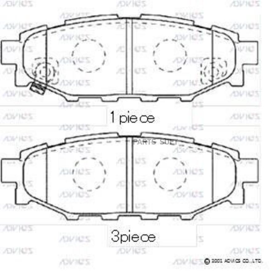 

Тормозные колодки ADVICS дисковые F2N022