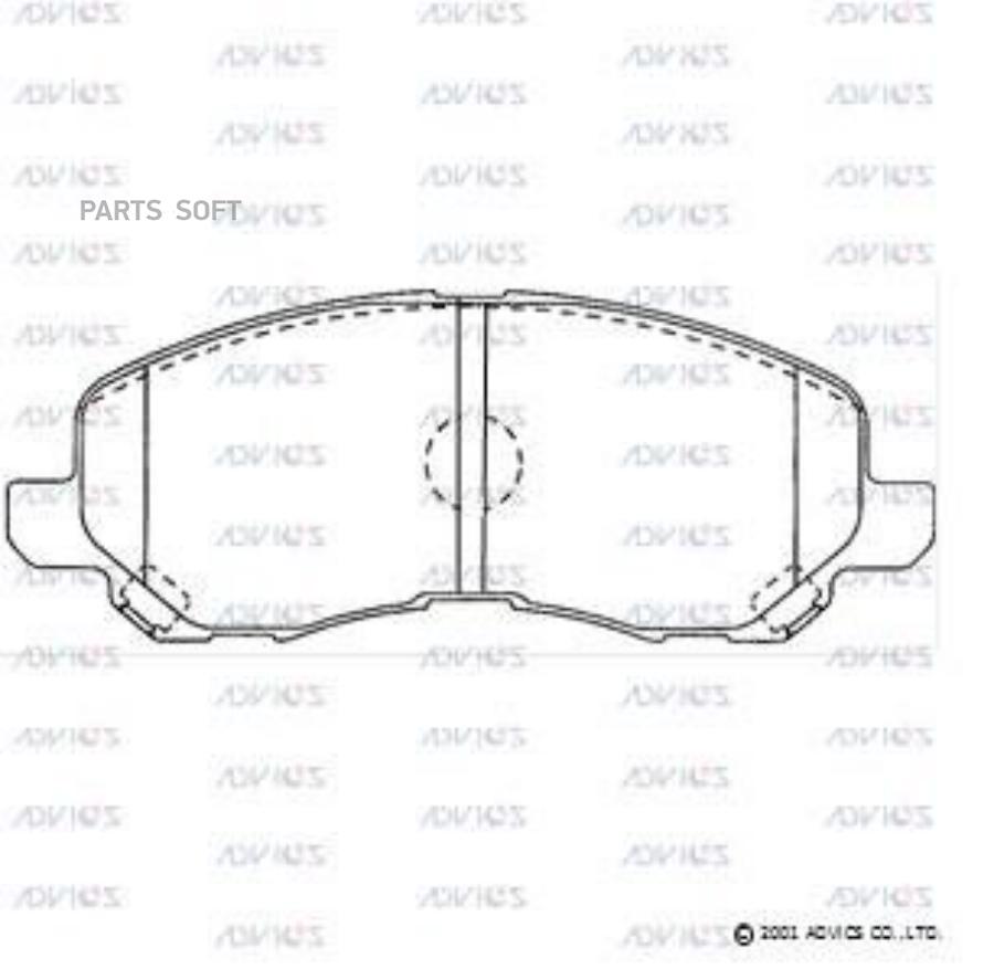 

Тормозные колодки ADVICS дисковые D1N048