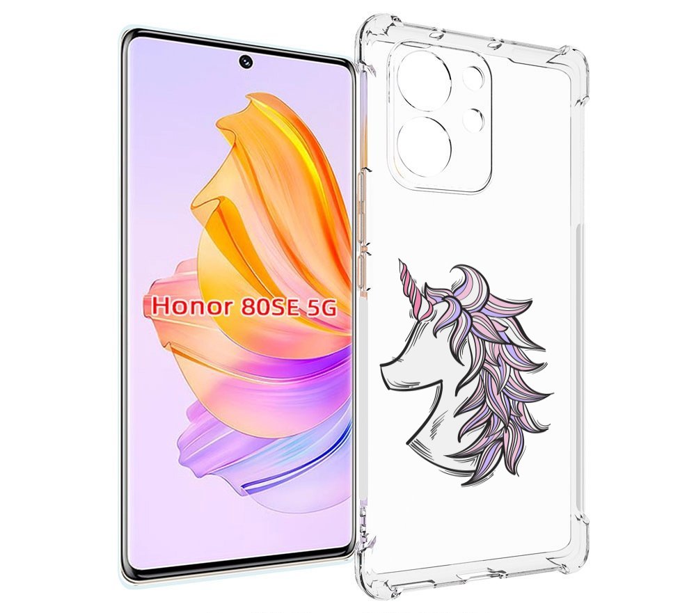 

Чехол MyPads единорог-рисунок для Honor 80 SE, Прозрачный, Tocco