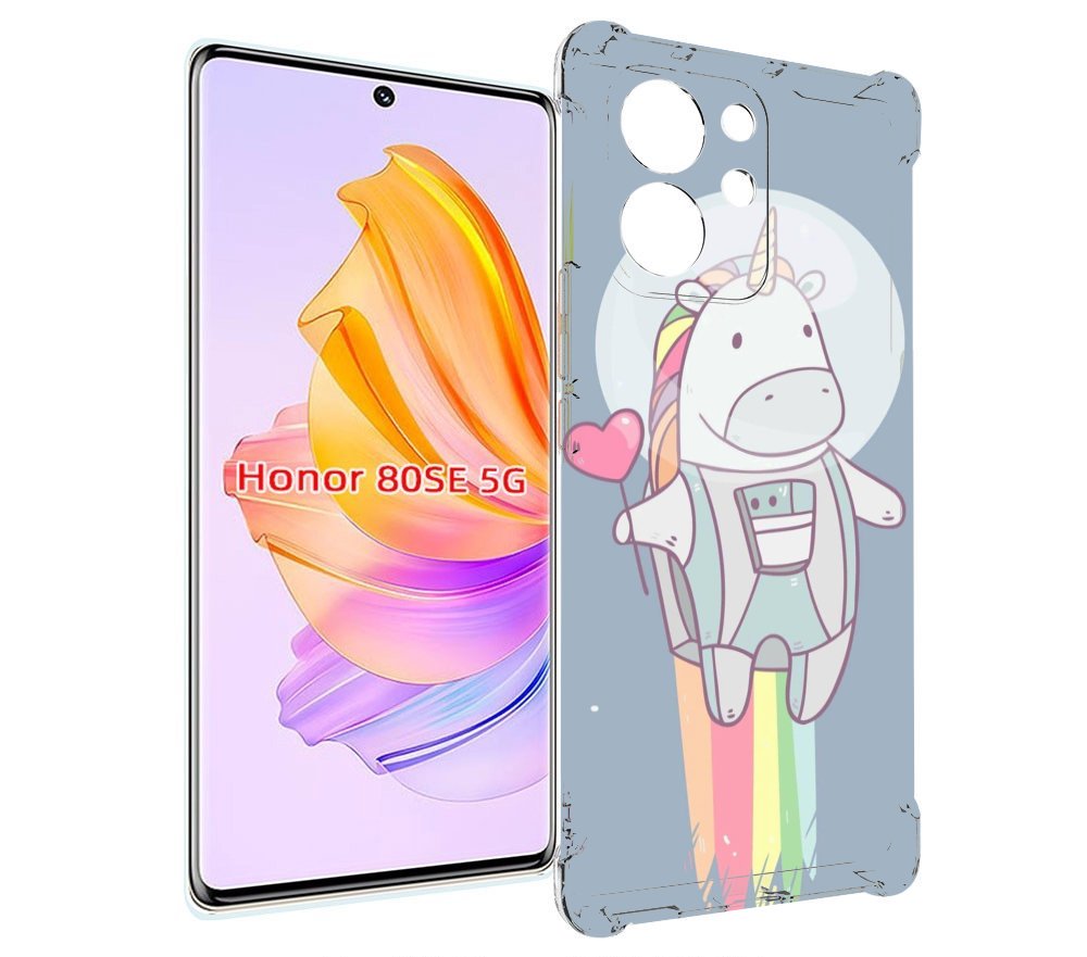 

Чехол MyPads единорог летит за орбиту для Honor 80 SE, Прозрачный, Tocco