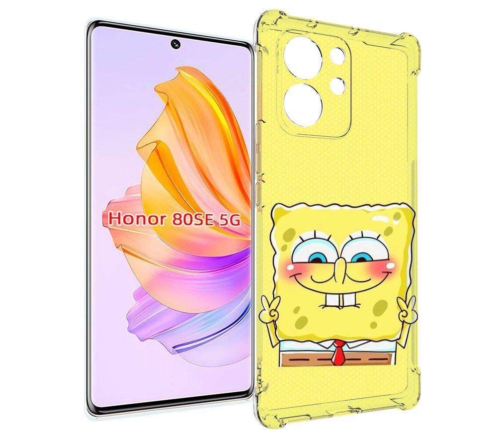 

Чехол MyPads довольный милый спанчбоб для Honor 80 SE, Прозрачный, Tocco