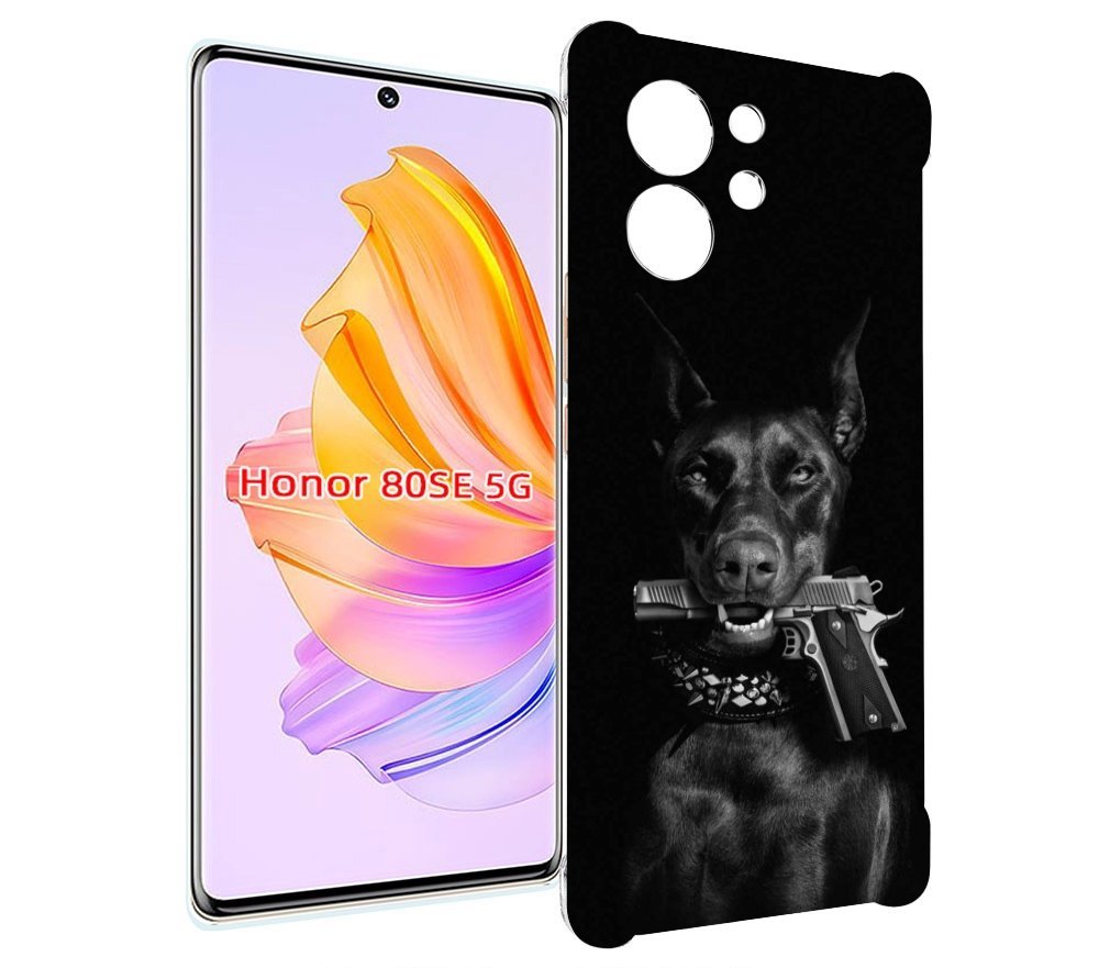 

Чехол MyPads доберман мужской для Honor 80 SE, Прозрачный, Tocco