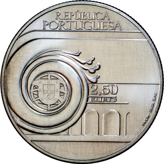 

Монета 2,5 евро 100 лет со дня рождения Жуана Вилларета, Португалия 2013 UNC