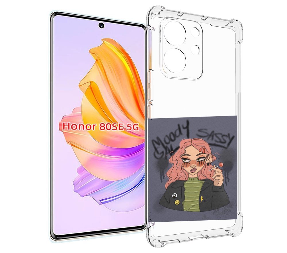 

Чехол MyPads дерзкое-настроение женский для Honor 80 SE, Прозрачный, Tocco