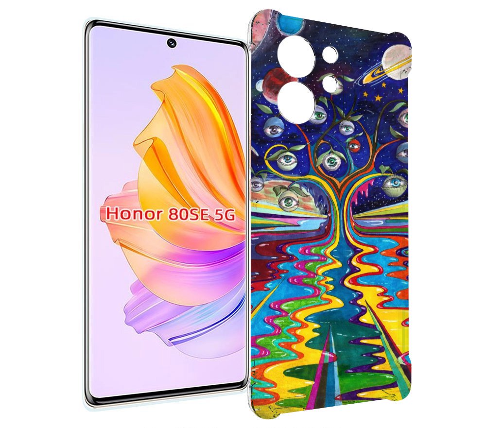 

Чехол MyPads дерево с глазами акварель для Honor 80 SE, Прозрачный, Tocco