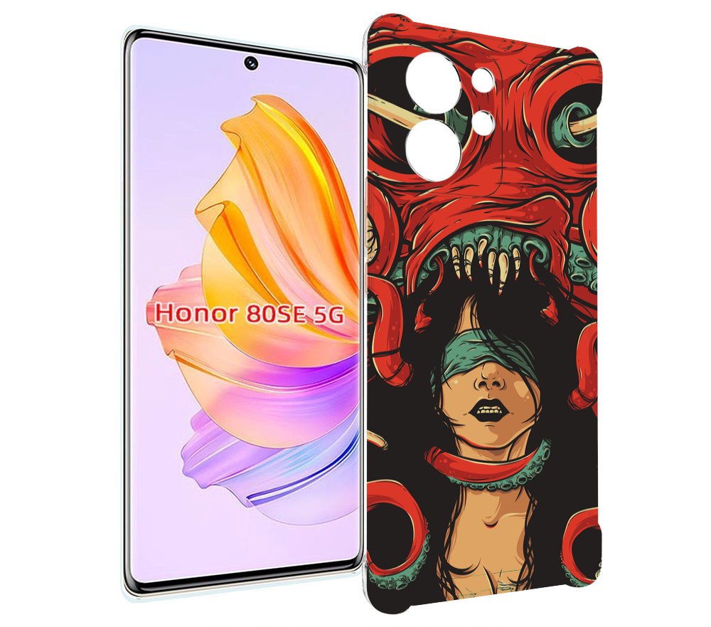 

Чехол MyPads девушку-съедает-осьминог для Honor 80 SE, Прозрачный, Tocco