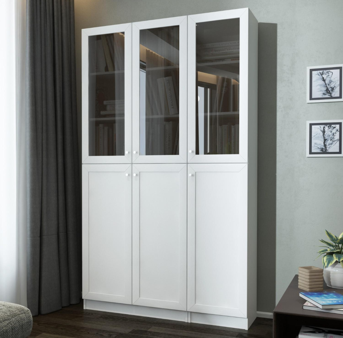 

Книжный шкаф QualisMebel "Билли 338" 1400х500х2000, Белый, Билли 338