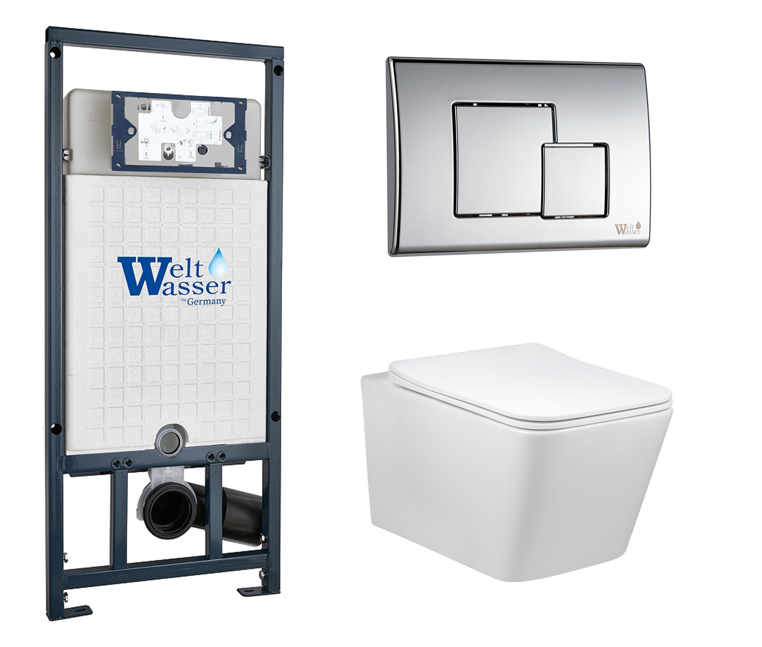 

Комплект: инсталляция WeltWasser Marberg 507 + унитаз Q-Line с кнопкой хром