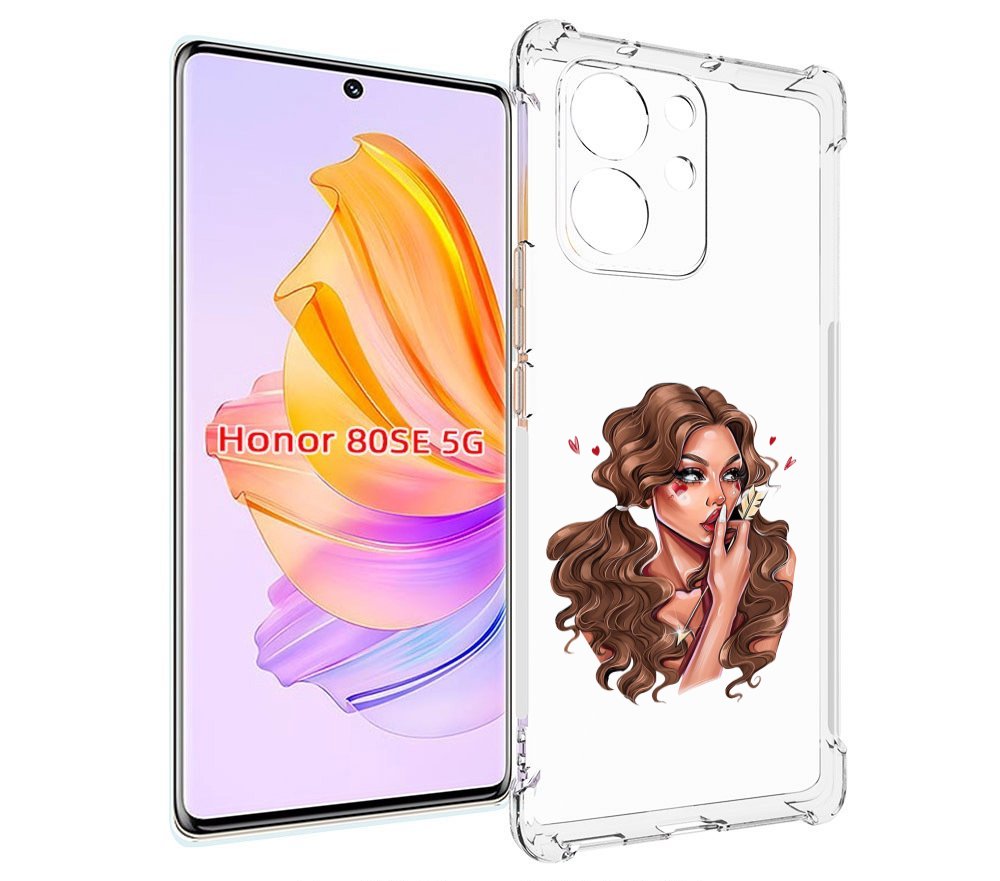 

Чехол MyPads девушка-со-стрелой женский для Honor 80 SE, Прозрачный, Tocco