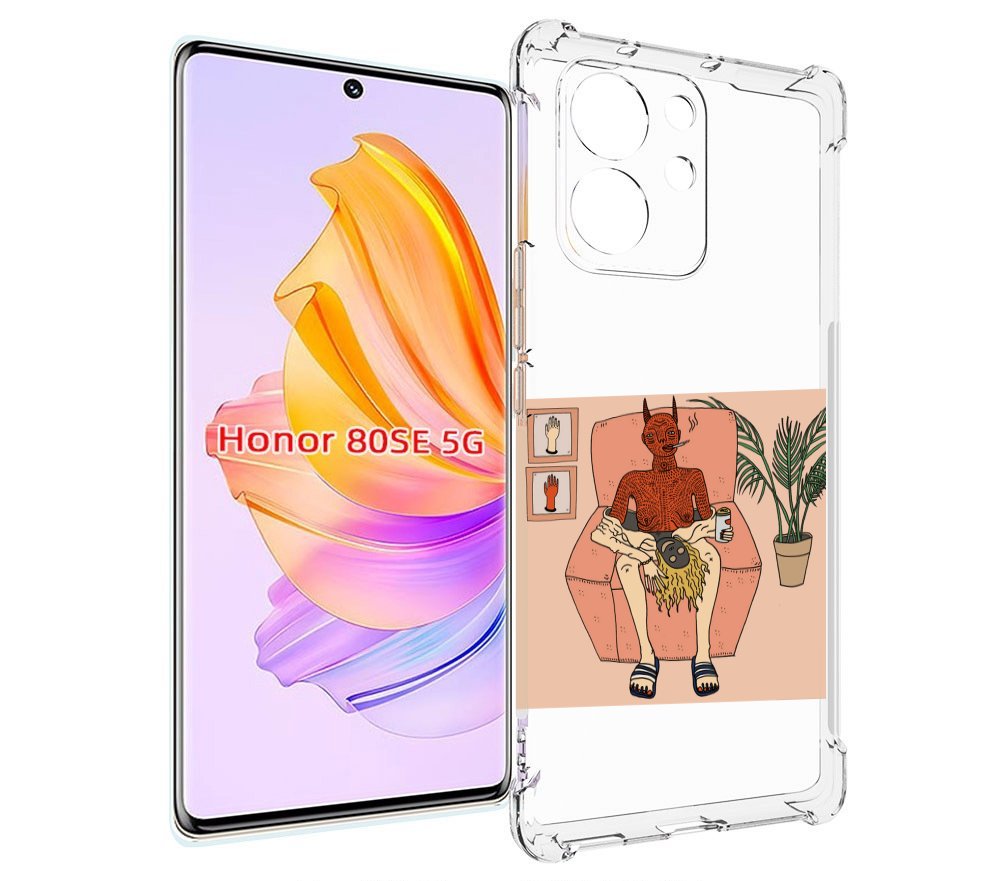 

Чехол MyPads девушка-сняла-кожу для Honor 80 SE, Прозрачный, Tocco