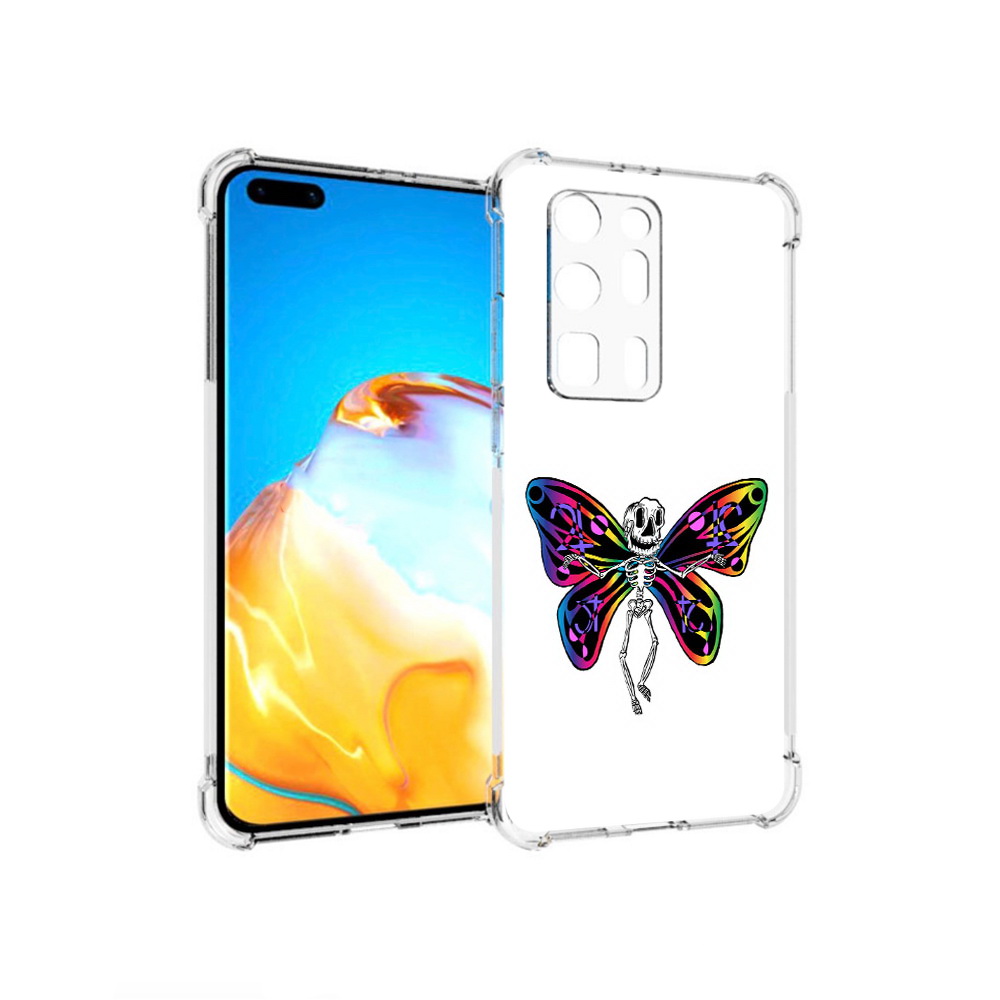 

Чехол MyPads Tocco для Huawei P40 Pro+ эффект бабочки, Прозрачный, Tocco