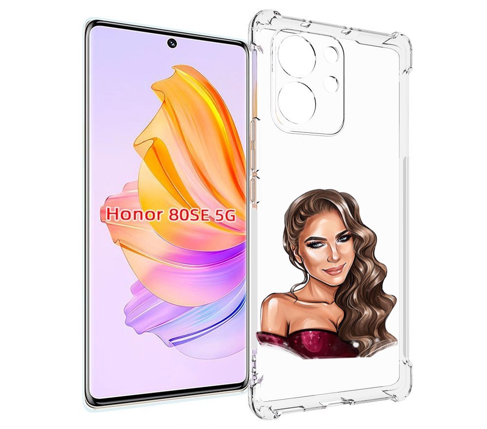 

Чехол MyPads девушка-с-улыбкой женский для Honor 80 SE, Прозрачный, Tocco