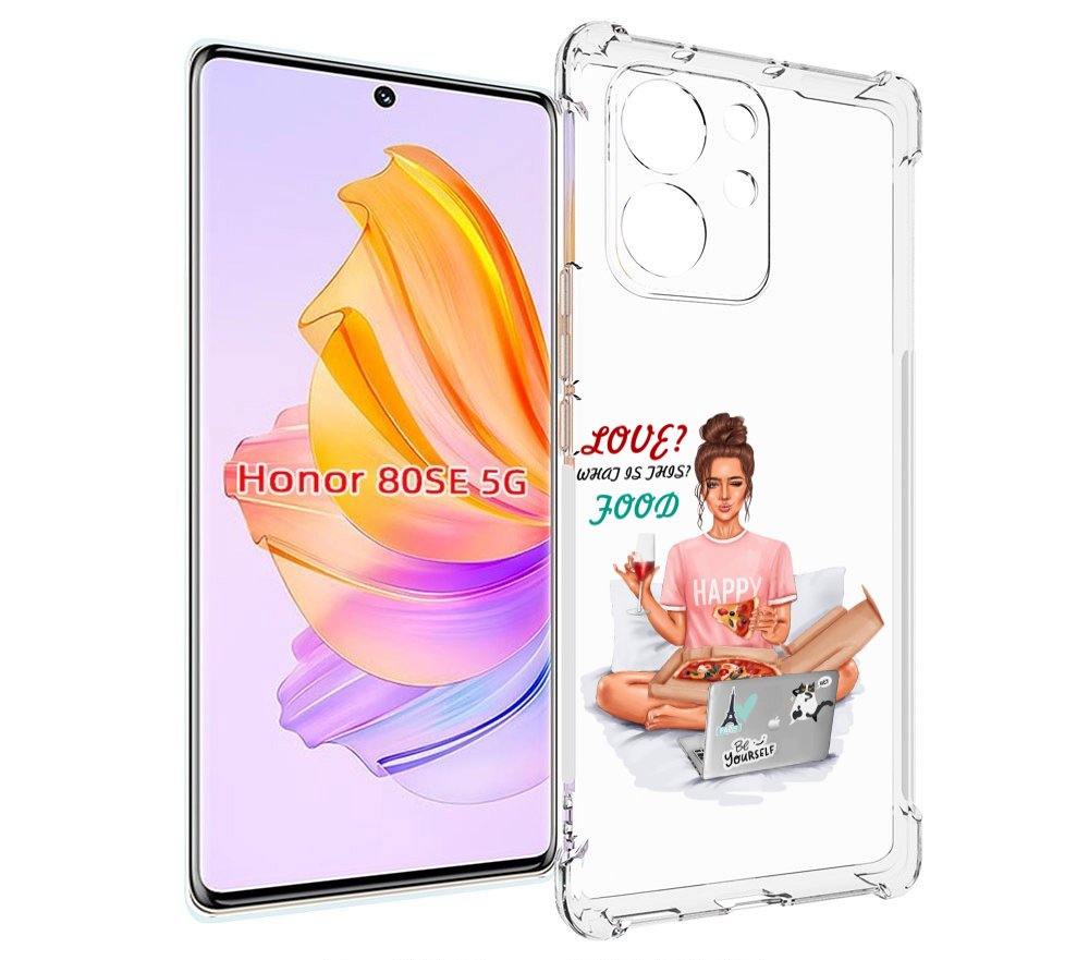 

Чехол MyPads девушка-с-ноутбуком женский для Honor 80 SE, Прозрачный, Tocco