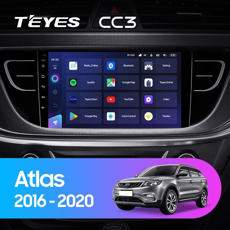 

Штатная магнитола Teyes CC3 6/128 Geely Atlas NL-3 (2016-2020), Teyes CC3 Geely Atlas NL-3 (2016-2020)