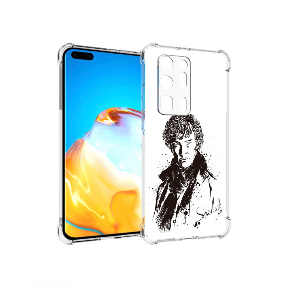 

Чехол MyPads Tocco для Huawei P40 Pro+ шерлок холмс портрет, Прозрачный, Tocco