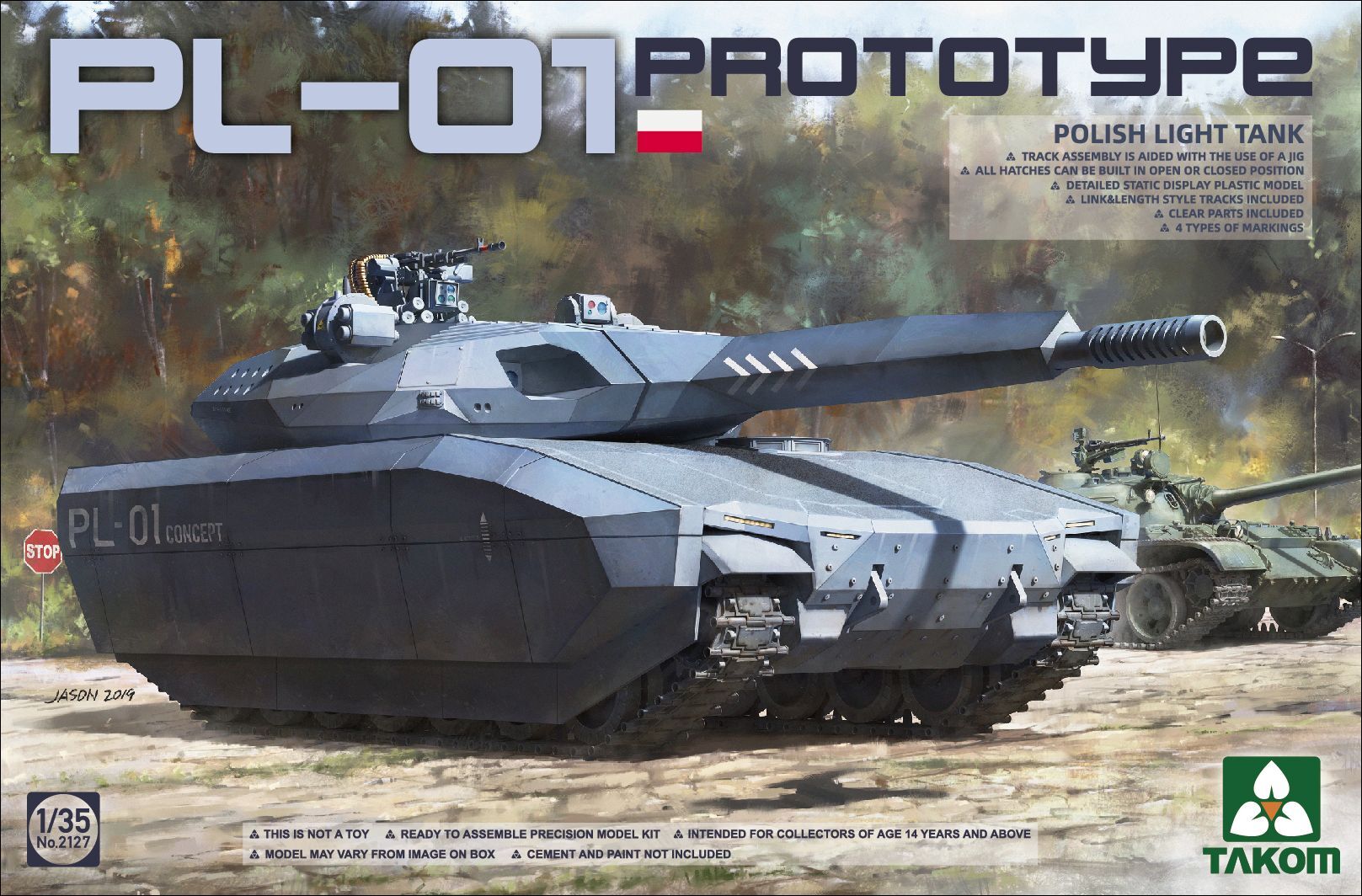 

Сборная модель Takom 1/35 Польский прототип лёгкого танка PL-01 2127