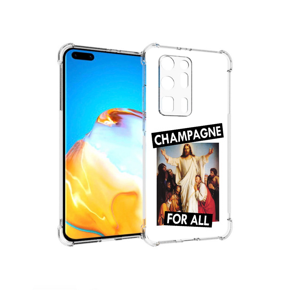 

Чехол MyPads Tocco для Huawei P40 Pro+ шампанское, Прозрачный, Tocco