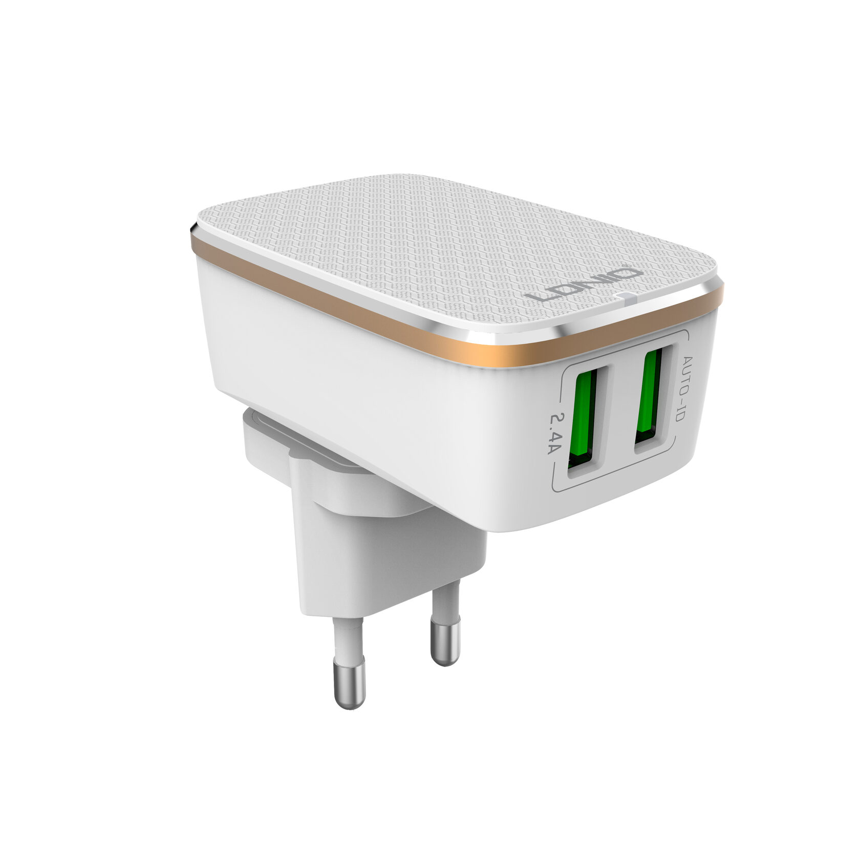 фото Сзу "ldnio" 2 usb выхода 2,4а quick charge 2.0 + кабель micro usb a2204 white