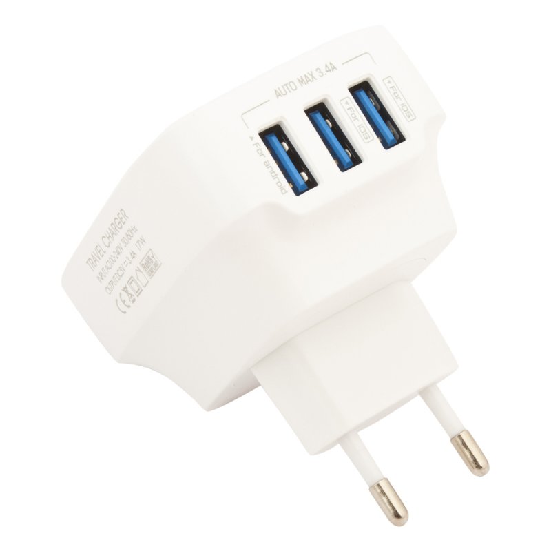 

СЗУ "LDNIO" 3 USB выхода 3,4А + кабель Apple 8 pin DL-AC65, DL-AC65