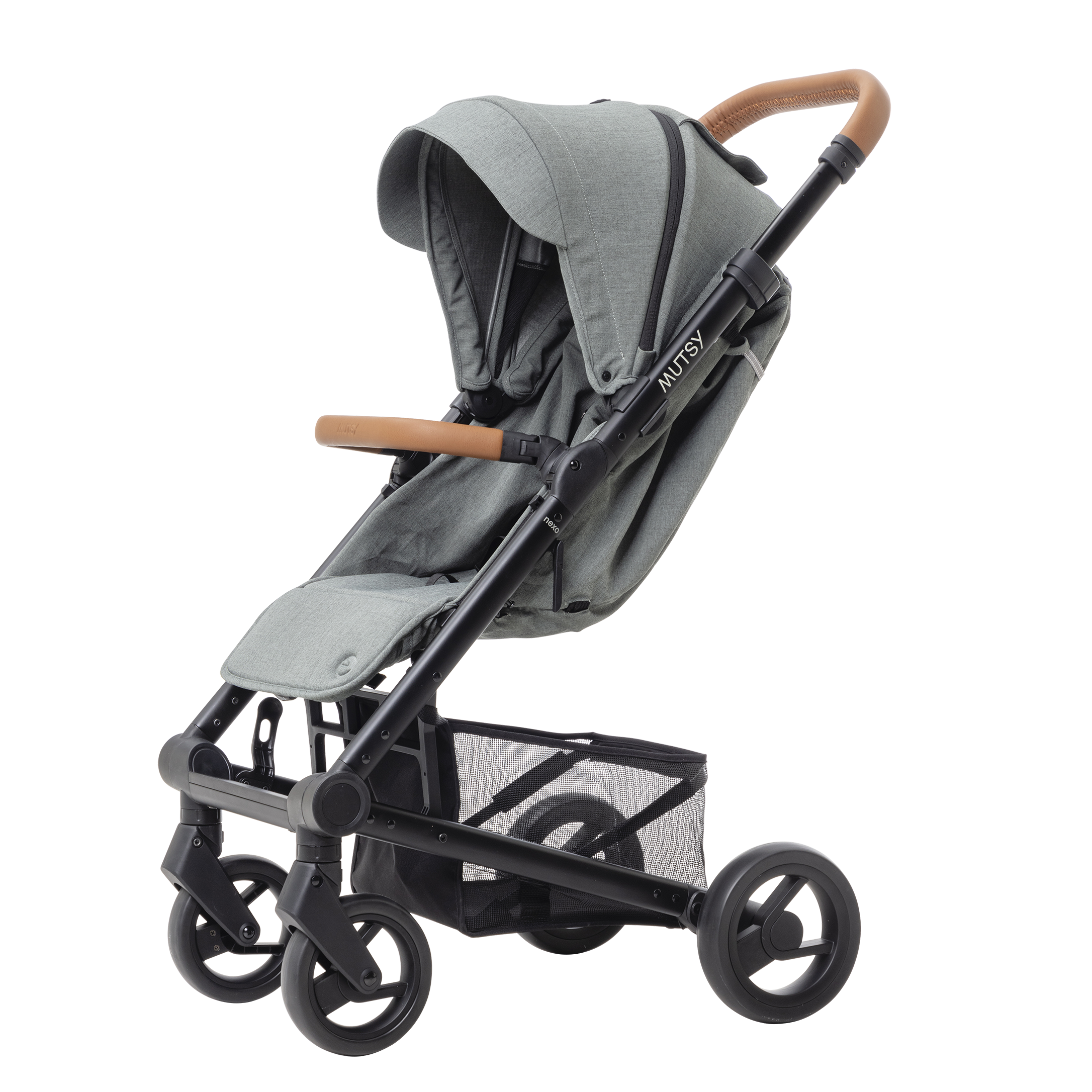 Прогулочная коляска Mutsy Nexo Moss grey, для новорожденных и детей до 22 кг mutsy подстаканник для колясок icon и nexo