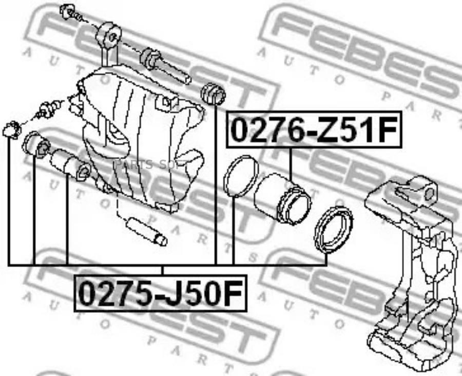 

FEBEST Ремком.суппорта пер.NISSAN G353725 SEDAN V36 2006-2015 FEBEST 0275-J50F