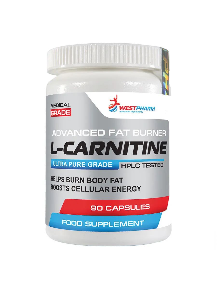 Аминокислоты WestPharm L-Carnitine, 90 капсул/500мг