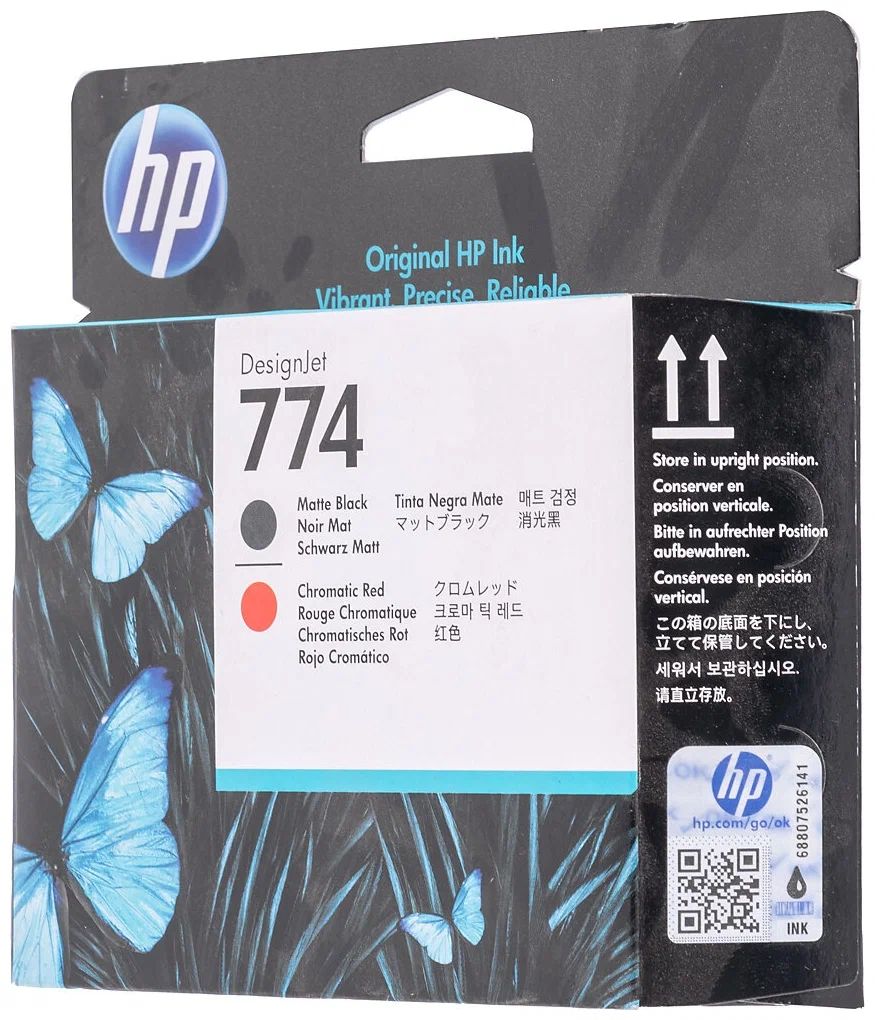 

Картридж для струйного принтера HP 774 (P2V97A) красный, черный, оригинальный, 774