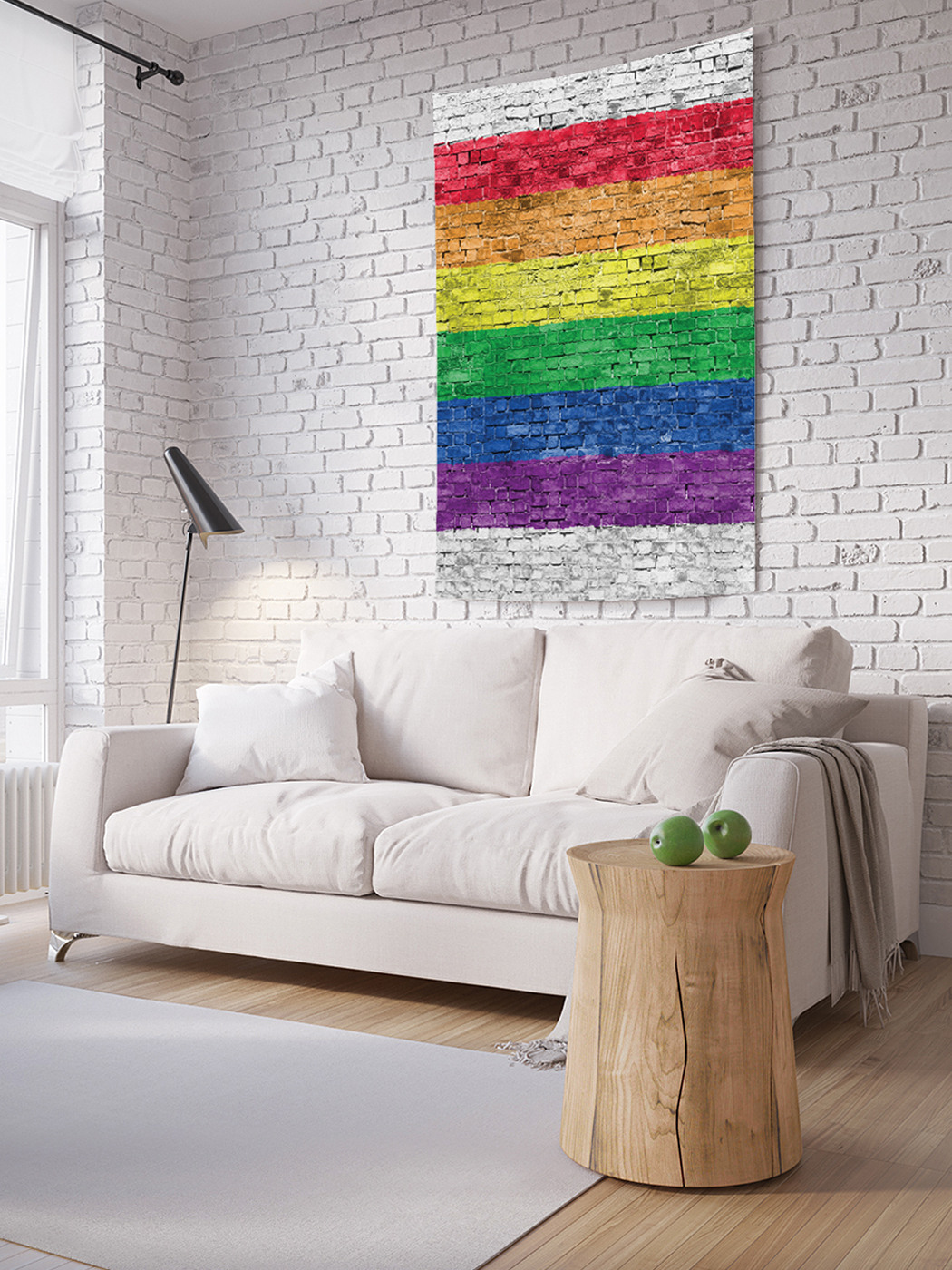 

Вертикальное фотопанно на стену JoyArty Уличная радуга 150x200 см, Уличная радуга