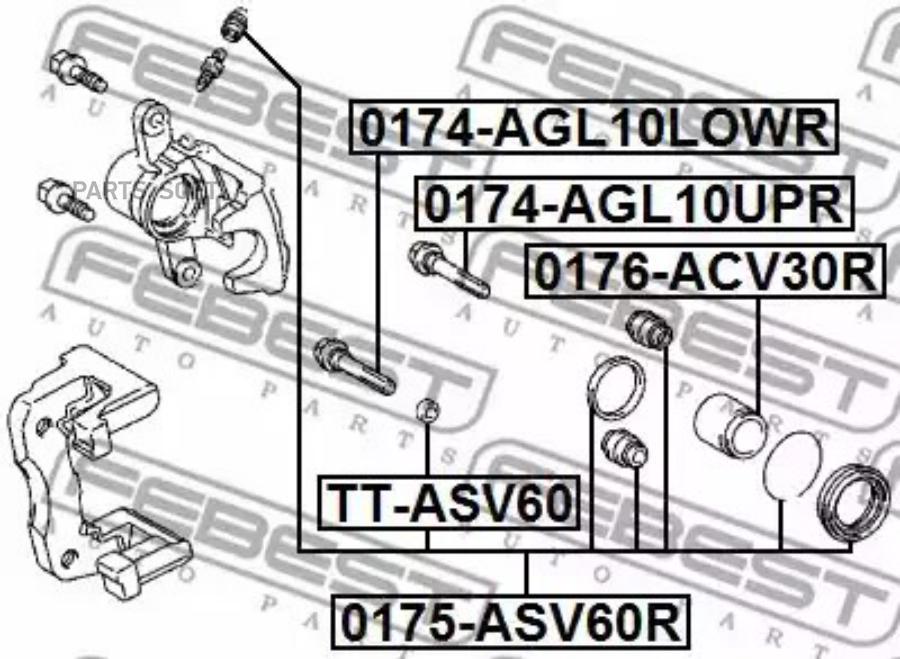 

FEBEST Ремком.зад.суппорта LEXUS ES 2012=> TOYOTA CAMRY V50 2011=> FEBEST 0175-ASV60R