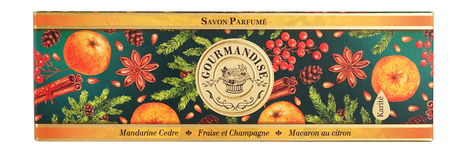 

Набор натурального мыла Gourmandise Savon Parfume Set с ароматом мандарина, шампанского