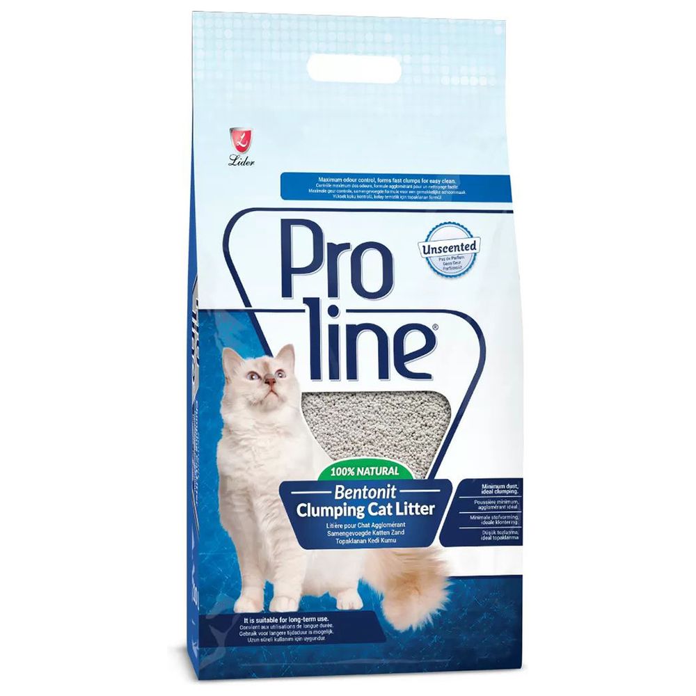 Наполнитель для кошачьего туалета Proline, глиняный, без пыли, без запаха 5л