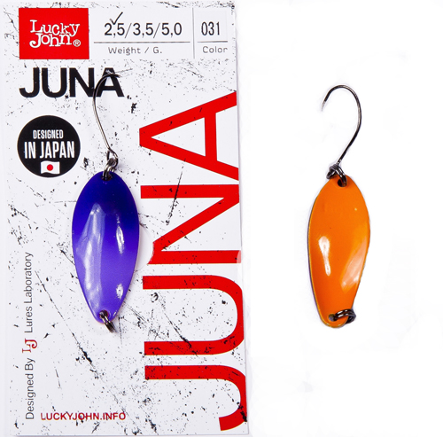 

Блесна Lucky John Juna 2,5 г, 031, 1 шт., Фиолетовый;оранжевый, Juna