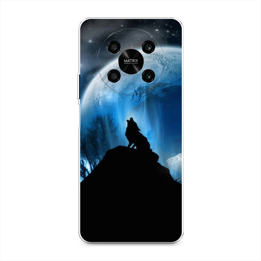 

Чехол на Honor X9 4G "Волк 2", Синий;черный;белый, 6108150-1