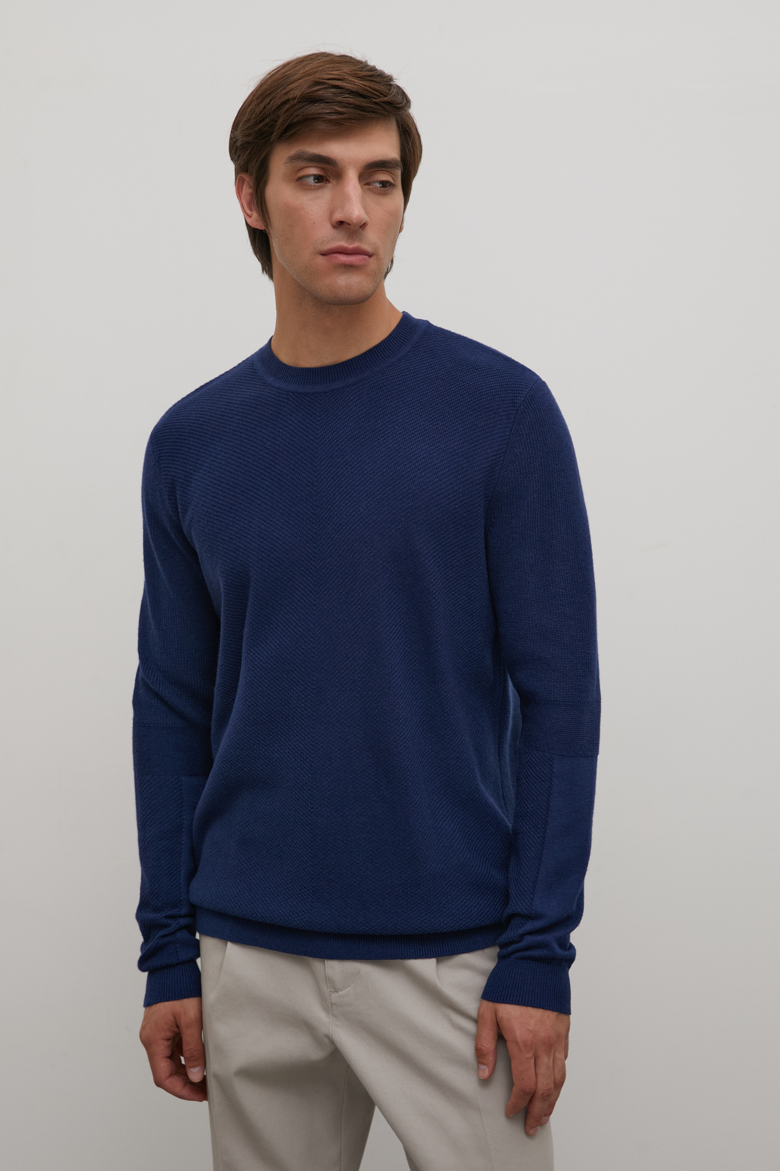

Джемпер мужской Finn Flare FAC21118 синий 2XL, FAC21118