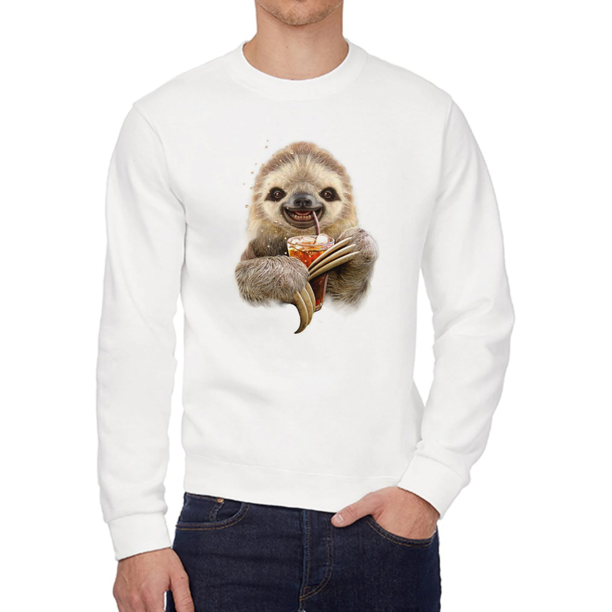 

Свитшот унисекс CoolPodarok W015586 белый 50 RU, 0W015586