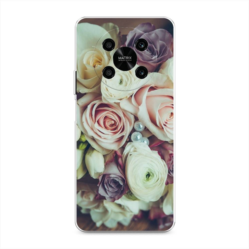 

Чехол на Honor X9 4G "Свадебный букет", Белый;фиолетовый, 6108150-2