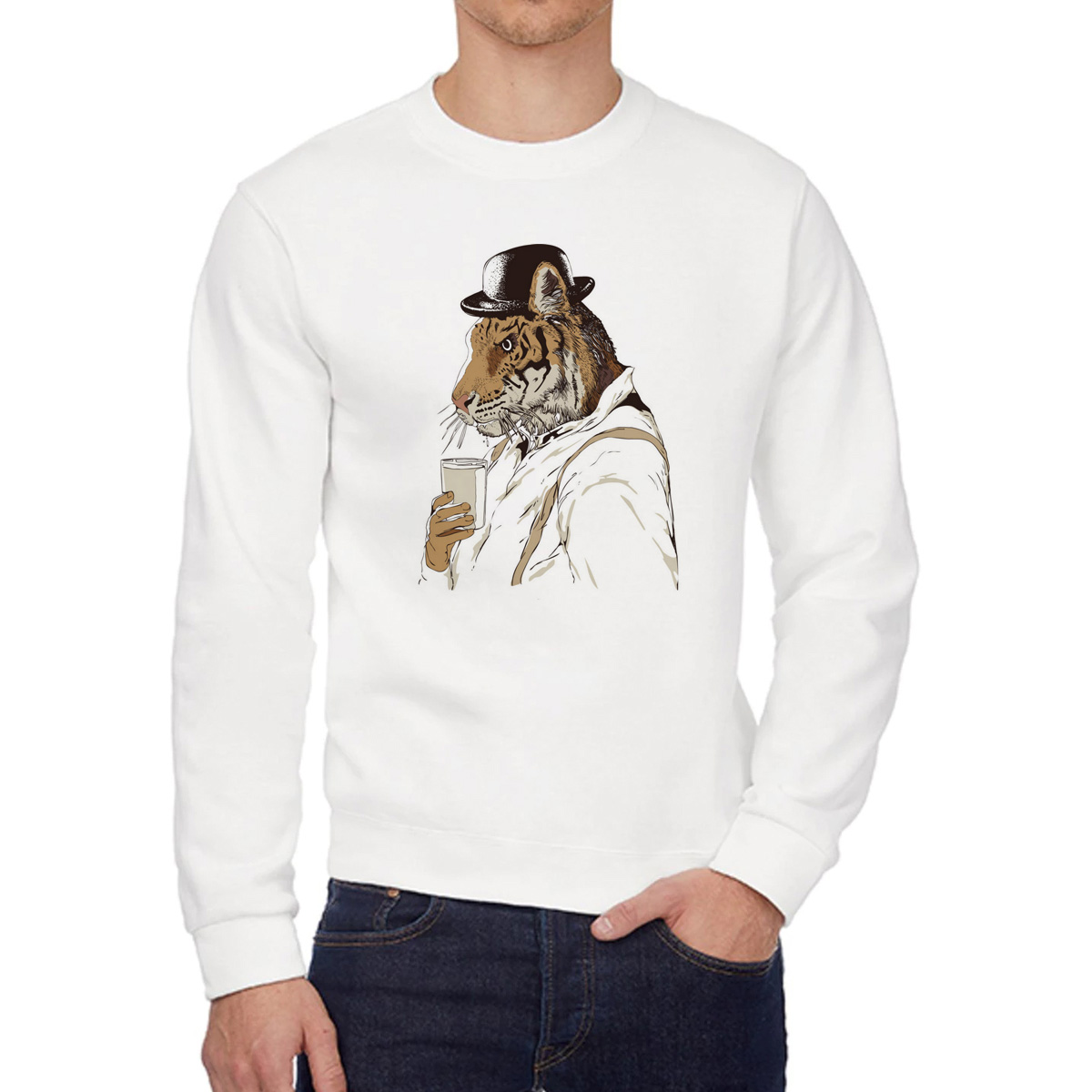 

Свитшот унисекс CoolPodarok W015577 белый 46 RU, 6W015577