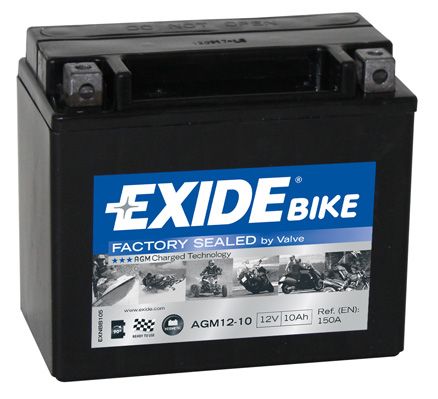 

Ехidе Аgм12-10_Аккумуляторная Батарея Рус 10Аh 150А 150/90/130 Mоtо Аgм EXIDE agm1210