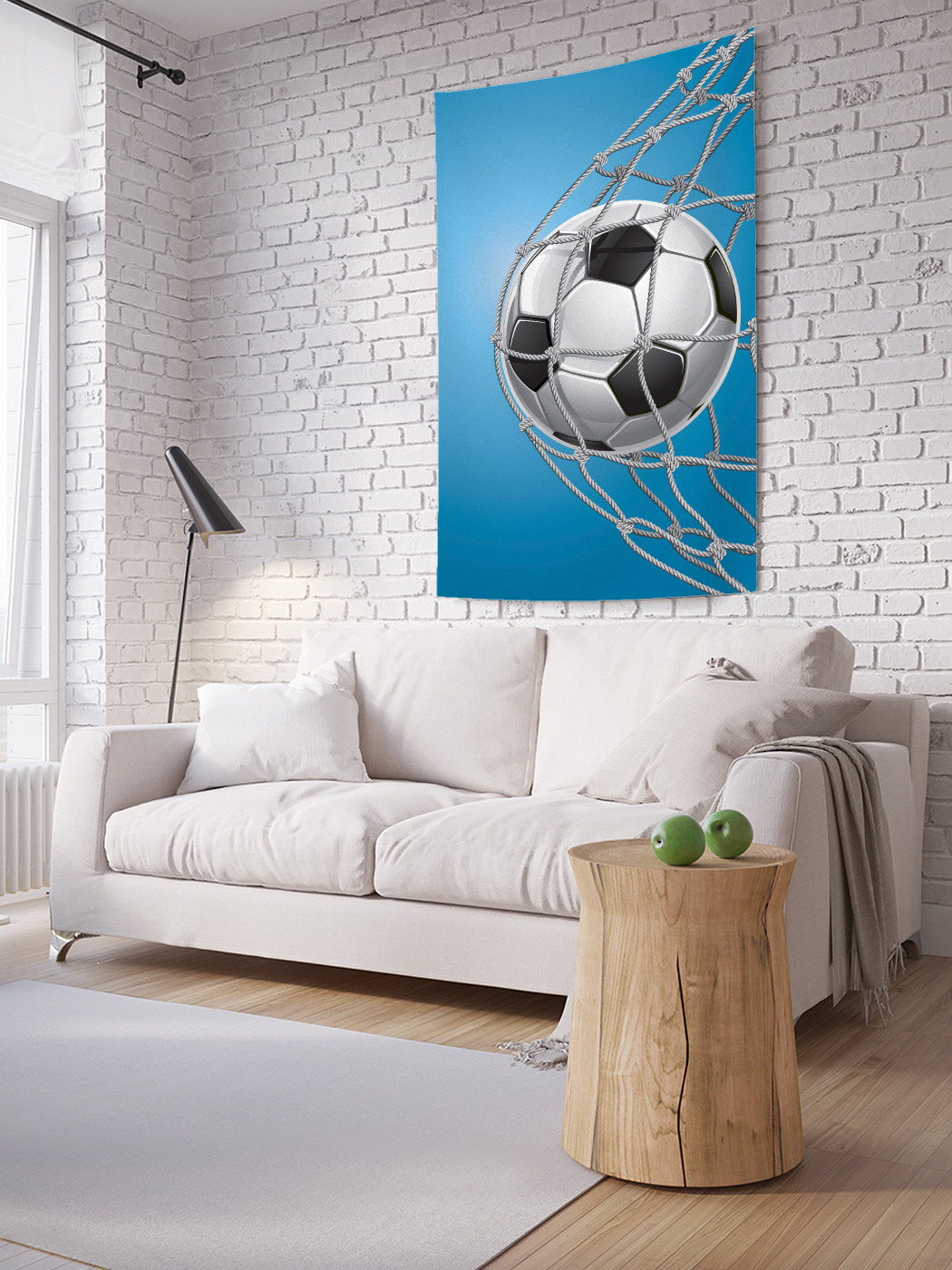 фото Вертикальное фотопанно на стену joyarty "футбольный мяч", 150x200 см