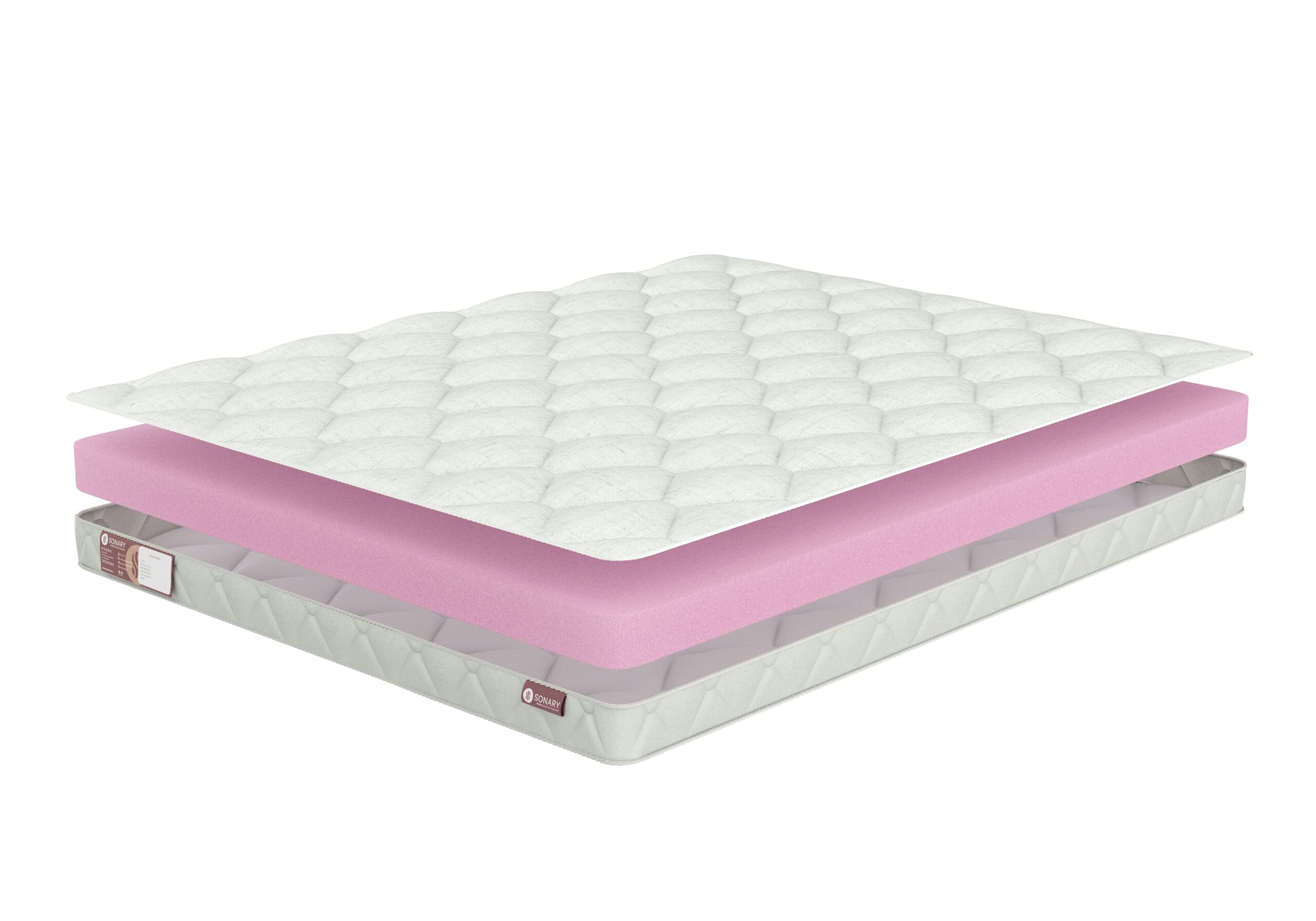 

Матрас Sonary Foam Amga 210х185, Бежевый;белый;серый;серебристый, Amga