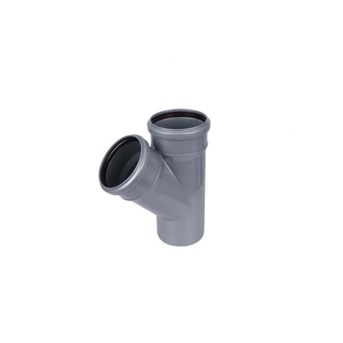

Тройник канализационный Sinikon 508025.R, d=110 x 110 мм, 45° (15 шт), Серый