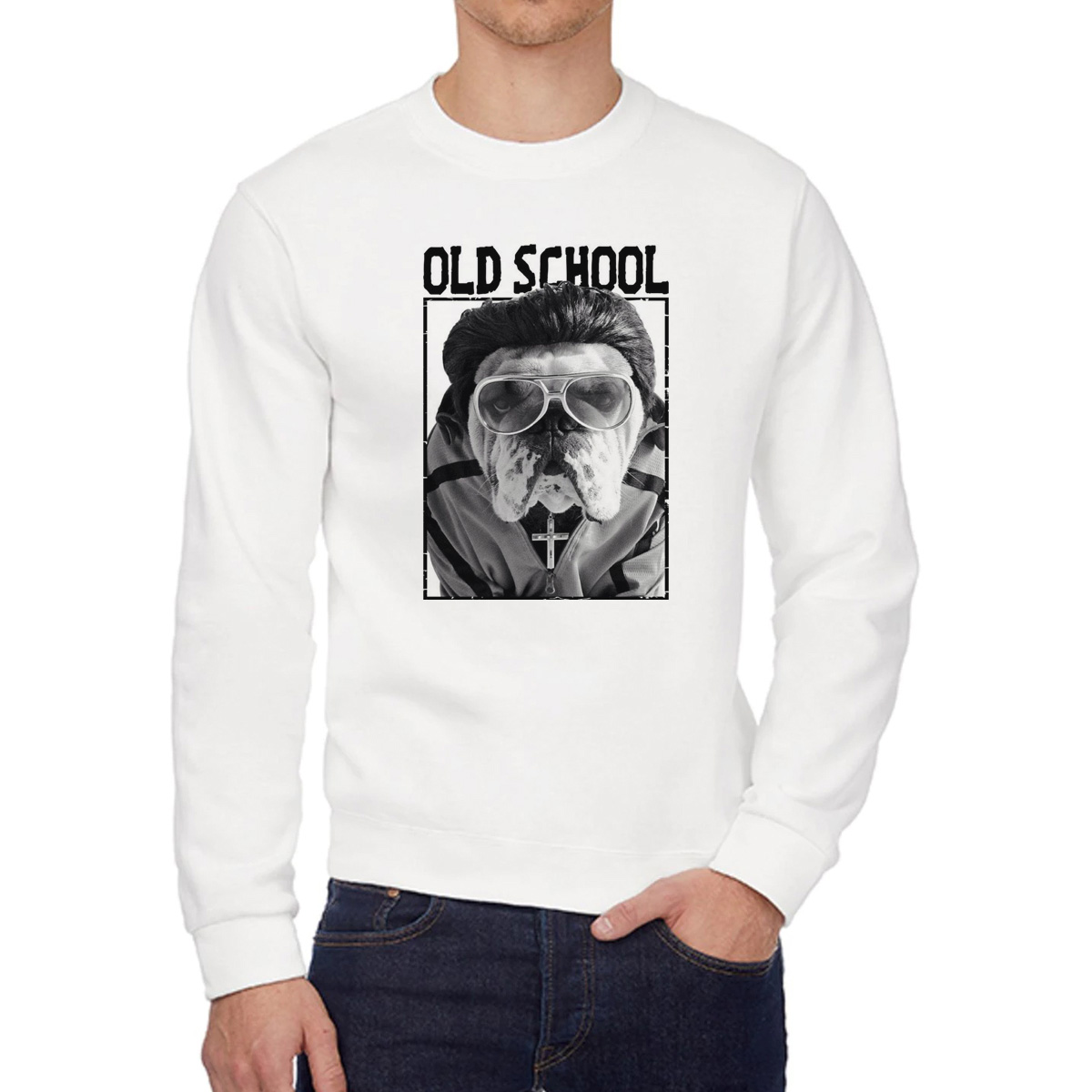

Свитшот унисекс CoolPodarok W01554 белый 58 RU, 58W01554